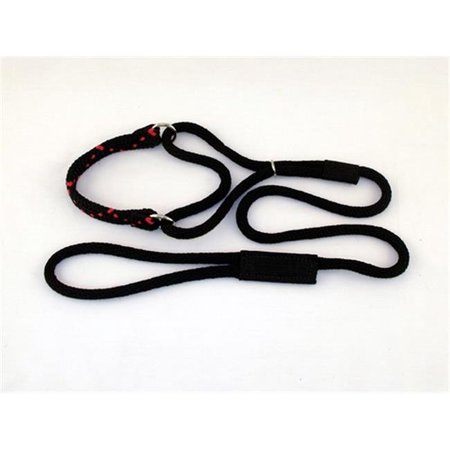 SOFT LINES Soft Lines PML06BLACK-RED Martingale Dog Leash 6 Ft. Large; Black and Red PML06BLACK/RED